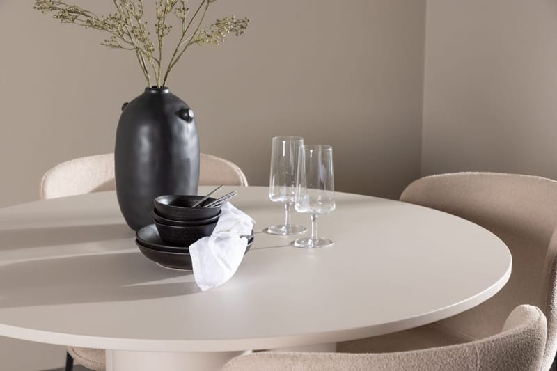 Rund matgrupp Venture Home Beige - Møbler - Bord - Spisegrupper