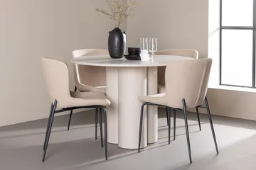 Rund matgrupp Venture Home Beige - Møbler - Bord - Spisegrupper