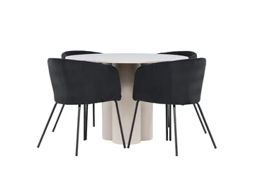 Rund matgrupp Venture Home Beige - Møbler - Bord - Spisegrupper