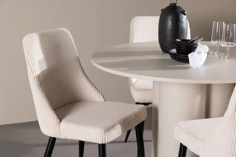 Rund matgrupp Venture Home Beige - Møbler - Bord - Spisegrupper
