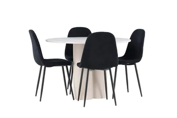 Rund matgrupp Venture Home Beige - Møbler - Bord - Spisegrupper
