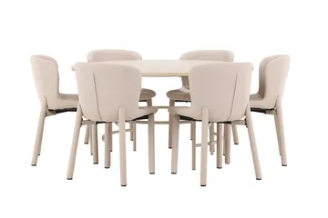 Rund matgrupp Venture Home Beige - Møbler - Bord - Spisegrupper