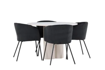 Rund matgrupp Venture Home Beige - Møbler - Bord - Spisegrupper