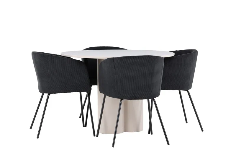 Rund matgrupp Venture Home Beige - Møbler - Bord - Spisegrupper