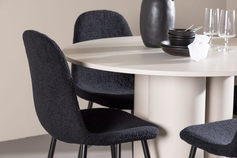 Rund matgrupp Venture Home Beige - Møbler - Bord - Spisegrupper