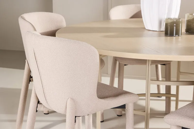 Rund matgrupp Venture Home Beige - Møbler - Bord - Spisegrupper