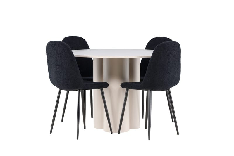 Rund matgrupp Venture Home Beige - Møbler - Bord - Spisegrupper