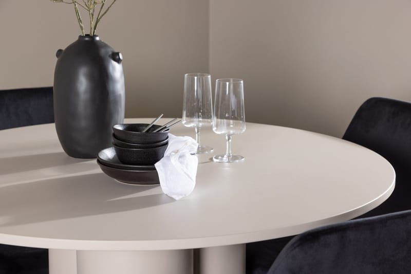 Rund matgrupp Venture Home Beige - Møbler - Bord - Spisegrupper