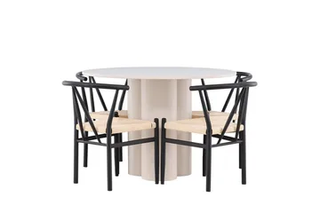 Rund matgrupp Venture Home Beige - Møbler - Bord - Spisegrupper
