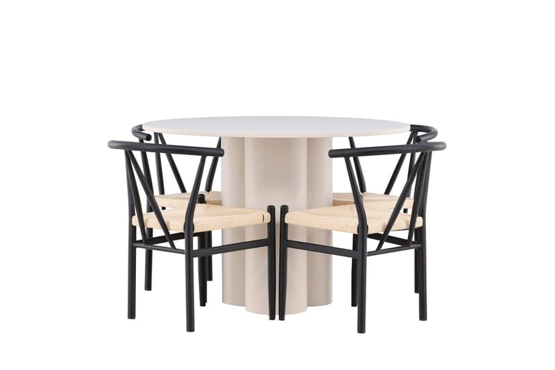 Rund matgrupp Venture Home Beige - Møbler - Bord - Spisegrupper