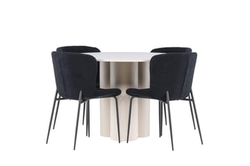 Rund matgrupp Venture Home Beige - Møbler - Bord - Spisegrupper