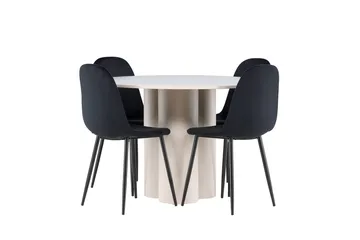 Rund matgrupp Venture Home Beige - Møbler - Bord - Spisegrupper