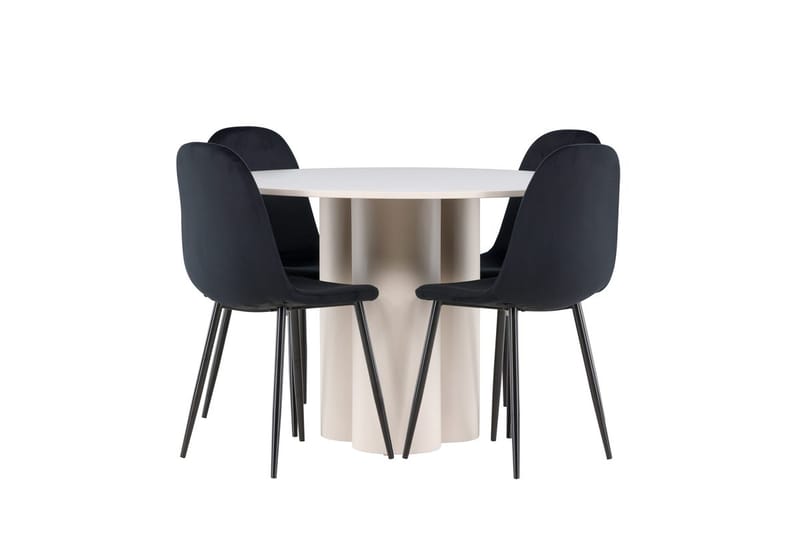 Rund matgrupp Venture Home Beige - Møbler - Bord - Spisegrupper