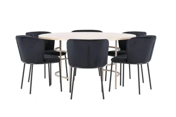 Rund matgrupp Venture Home Beige - Møbler - Bord - Spisegrupper