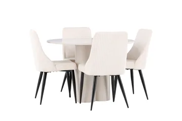 Rund matgrupp Venture Home Beige - Møbler - Bord - Spisegrupper