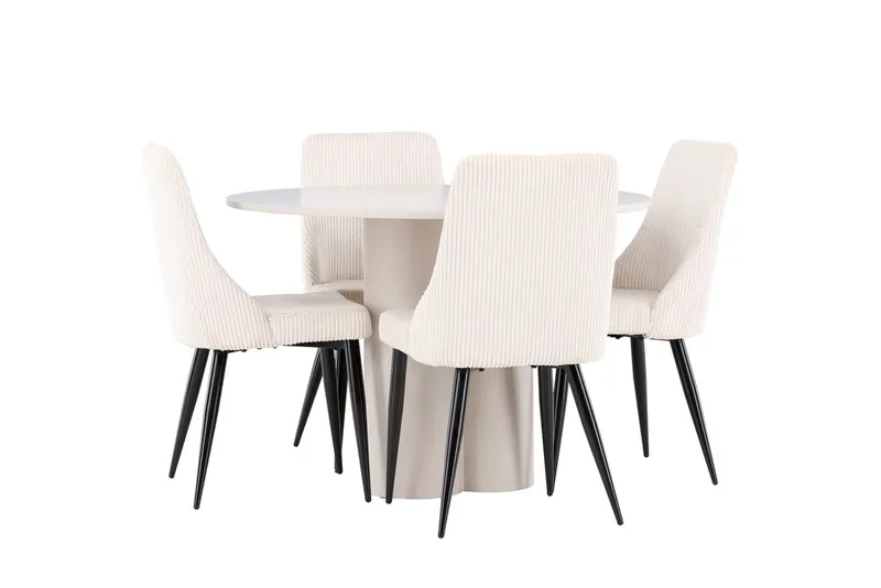 Rund matgrupp Venture Home Beige - Møbler - Bord - Spisegrupper