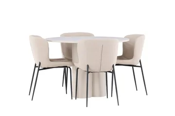 Rund matgrupp Venture Home Beige - Møbler - Bord - Spisegrupper