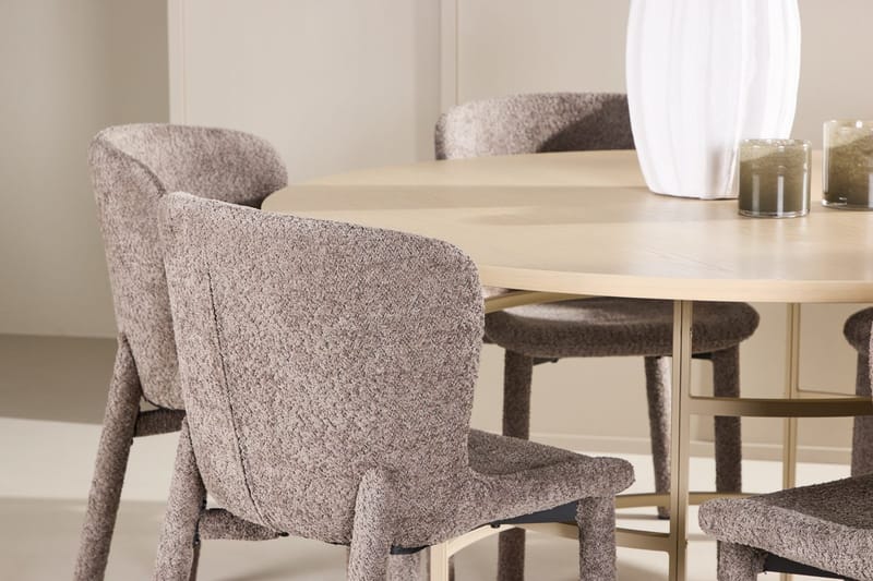 Rund matgrupp Venture Home Beige - Møbler - Bord - Spisegrupper