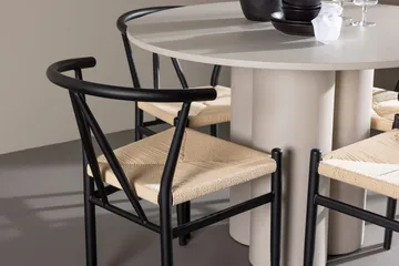 Rund matgrupp Venture Home Beige - Møbler - Bord - Spisegrupper