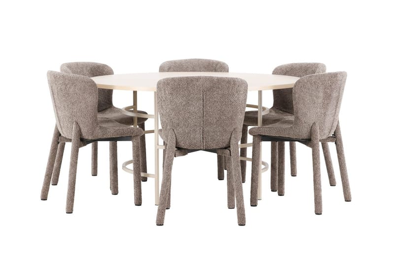 Rund matgrupp Venture Home Beige - Møbler - Bord - Spisegrupper