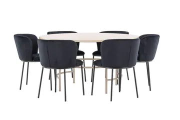 Rund matgrupp Venture Home Beige - Møbler - Bord - Spisegrupper