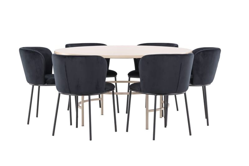 Rund matgrupp Venture Home Beige - Møbler - Bord - Spisegrupper