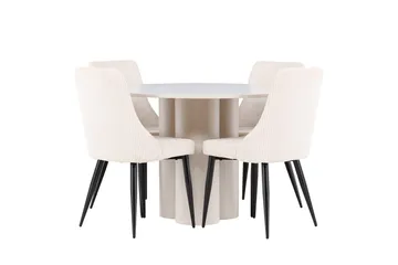 Rund matgrupp Venture Home Beige - Møbler - Bord - Spisegrupper