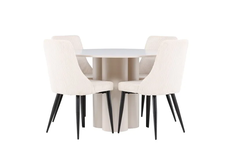 Rund matgrupp Venture Home Beige - Møbler - Bord - Spisegrupper