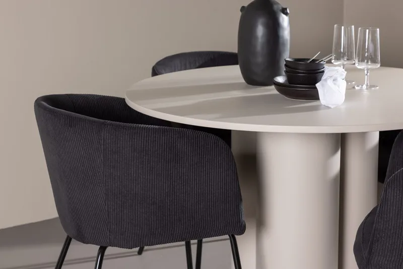 Rund matgrupp Venture Home Beige - Møbler - Bord - Spisegrupper