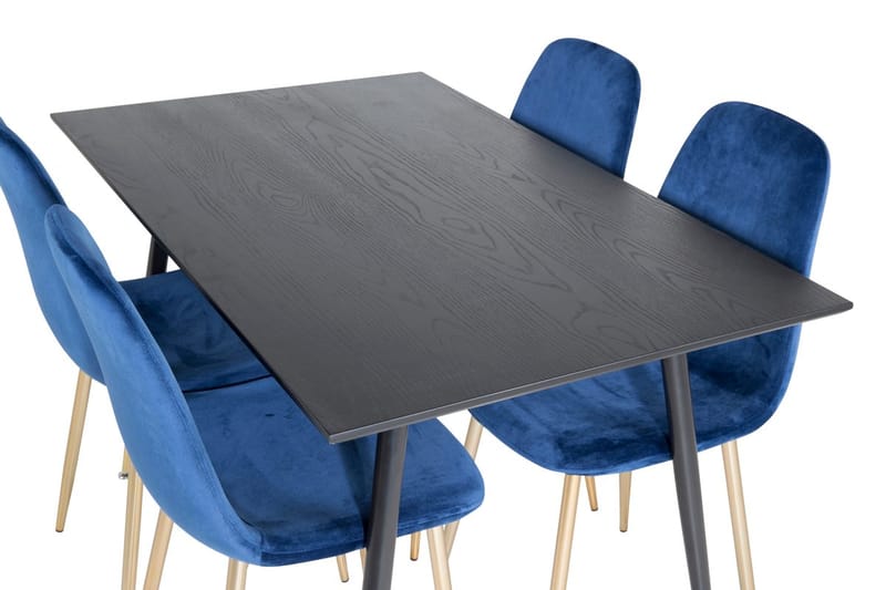 Rund matgrupp Venture Home Blå Svart 4st - Møbler - Bord - Spisegrupper