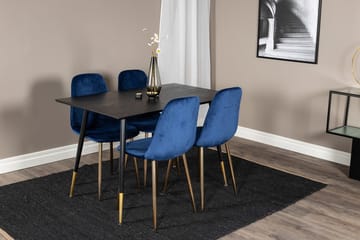 Rund matgrupp Venture Home Blå Svart 4st - Møbler - Bord - Spisegrupper