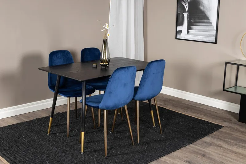 Rund matgrupp Venture Home Blå Svart 4st