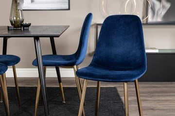 Rund matgrupp Venture Home Blå Svart 4st - Møbler - Bord - Spisegrupper