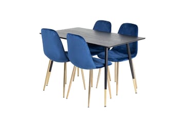 Rund matgrupp Venture Home Blå Svart 4st - Møbler - Bord - Spisegrupper