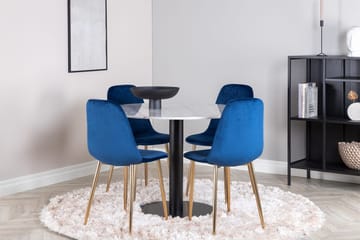 Rund matgrupp Venture Home Blå Vit 4st - Møbler - Bord - Spisegrupper