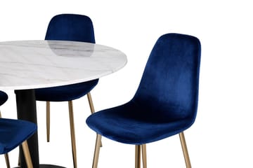 Rund matgrupp Venture Home Blå Vit 4st - Møbler - Bord - Spisegrupper