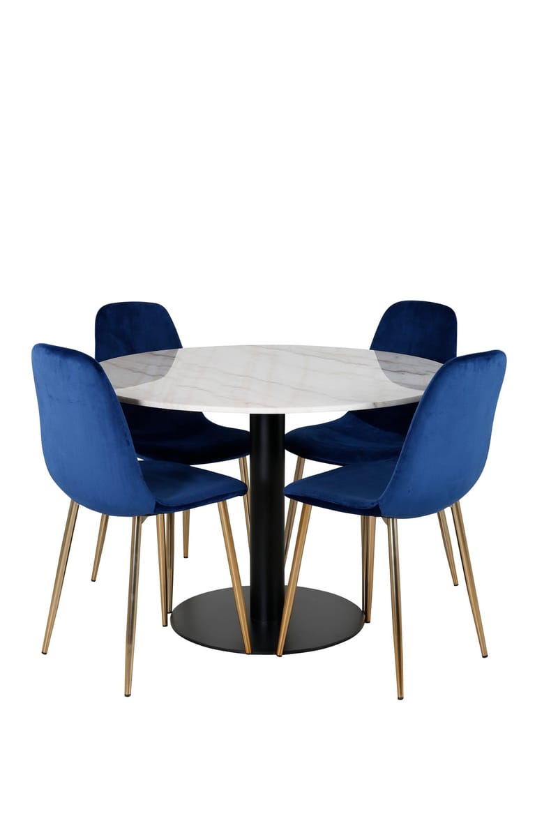 Rund matgrupp Venture Home Blå Vit 4st - Møbler - Bord - Spisegrupper