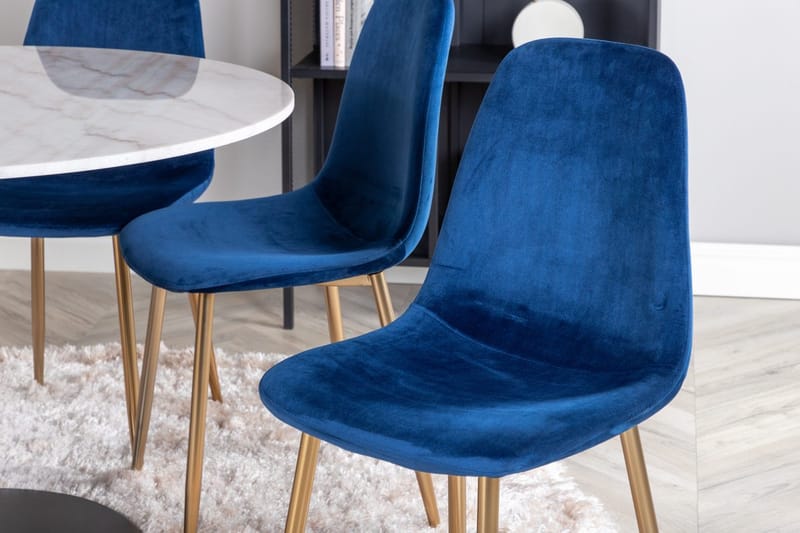 Rund matgrupp Venture Home Blå Vit 6st - Møbler - Bord - Spisegrupper