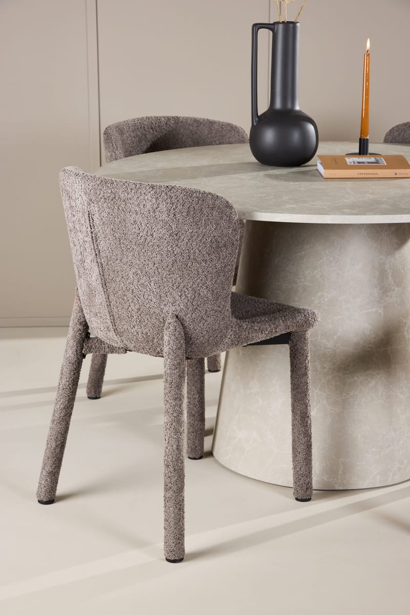 Rund matgrupp Venture Home Brun Beige 4st - Møbler - Bord - Spisegrupper
