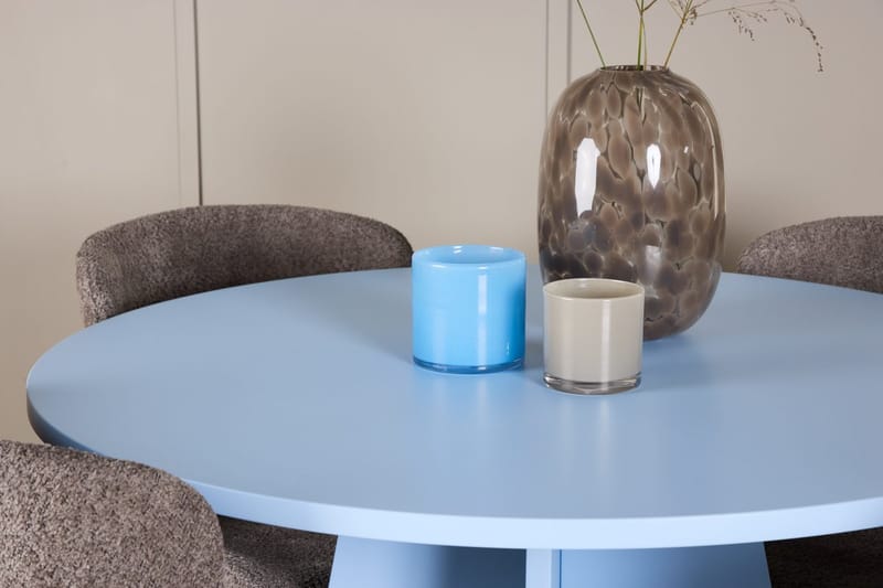 Rund matgrupp Venture Home Brun Blå 4st - Møbler - Bord - Spisegrupper