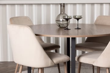 Rund matgrupp Venture Home Brun Valnöt 4st - Møbler - Bord - Spisegrupper