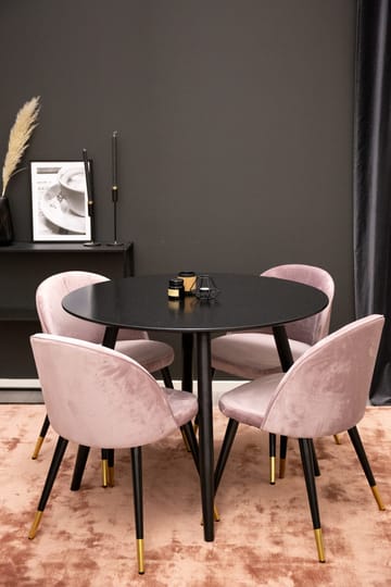 Rund matgrupp Venture Home Gammelrosa Svart Mässing - Møbler - Bord - Spisegrupper