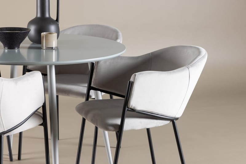 Rund matgrupp Venture Home Grå Grå 4st - Møbler - Bord - Spisegrupper