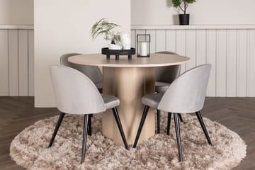 Rund matgrupp Venture Home Grå Ljust trä 4st - Møbler - Bord - Spisegrupper