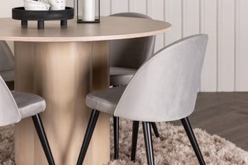 Rund matgrupp Venture Home Grå Ljust trä 4st - Møbler - Bord - Spisegrupper