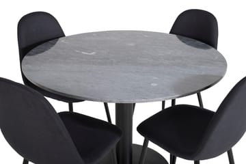 Rund matgrupp Venture Home Grå marmor - Møbler - Bord - Spisegrupper