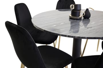 Rund matgrupp Venture Home Grå marmor - Møbler - Bord - Spisegrupper