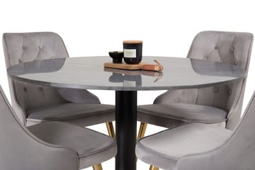 Rund matgrupp Venture Home Grå marmor - Møbler - Bord - Spisegrupper