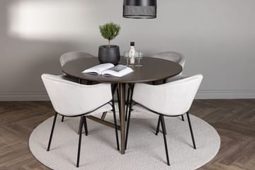 Rund matgrupp Venture Home Gr å Mörkbrun 4st - Møbler - Bord - Spisegrupper