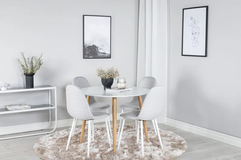 Rund matgrupp Venture Home Grå Natur 4st